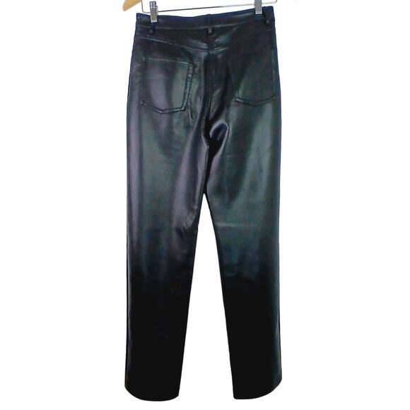 Wilfred The Melina™ Pant SZ 6 High-waisted Vegan Leather pants Black - Picture 4 of 5